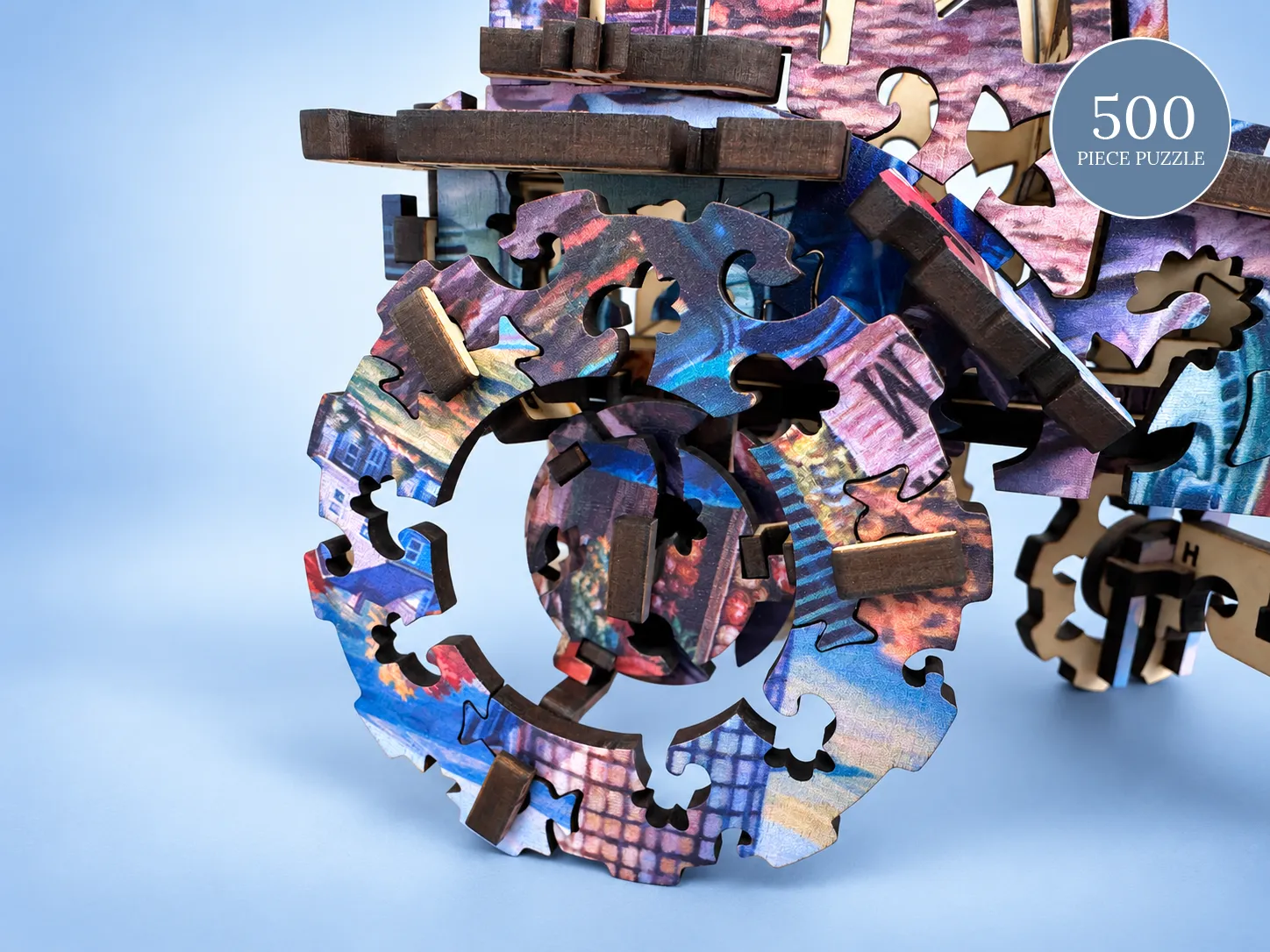 Mosaic Puzzles Harvest Market Day puzzle lemn 3D 500 piese