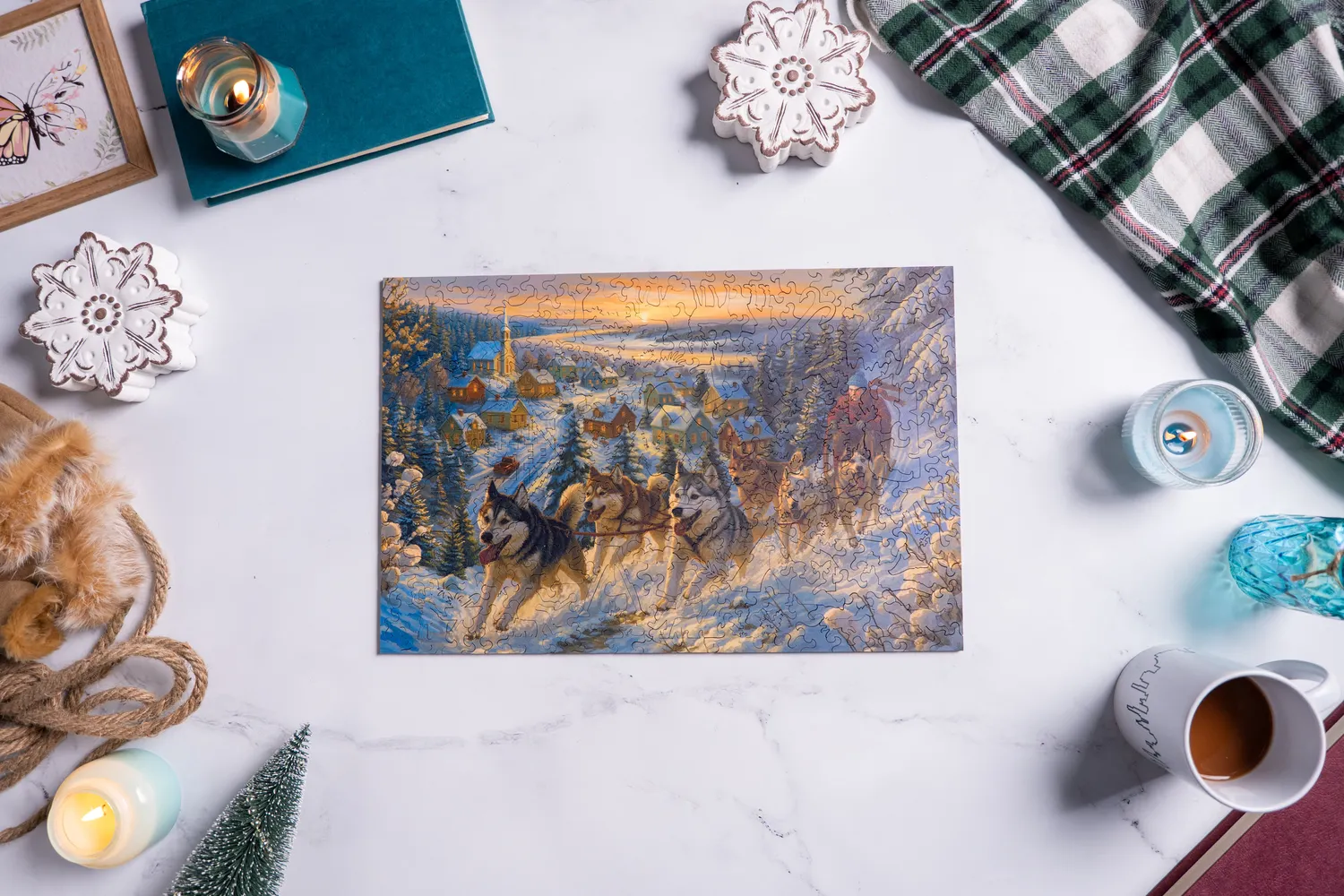 Mosaic Puzzles Snowbound Journey puzzle lemn 50 piese iarna