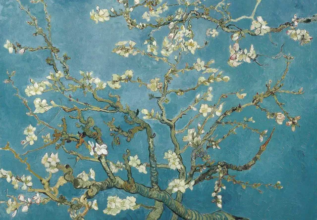 Mosaic Puzzles Almond Blossom puzzle lemn 100 piese Van Gogh