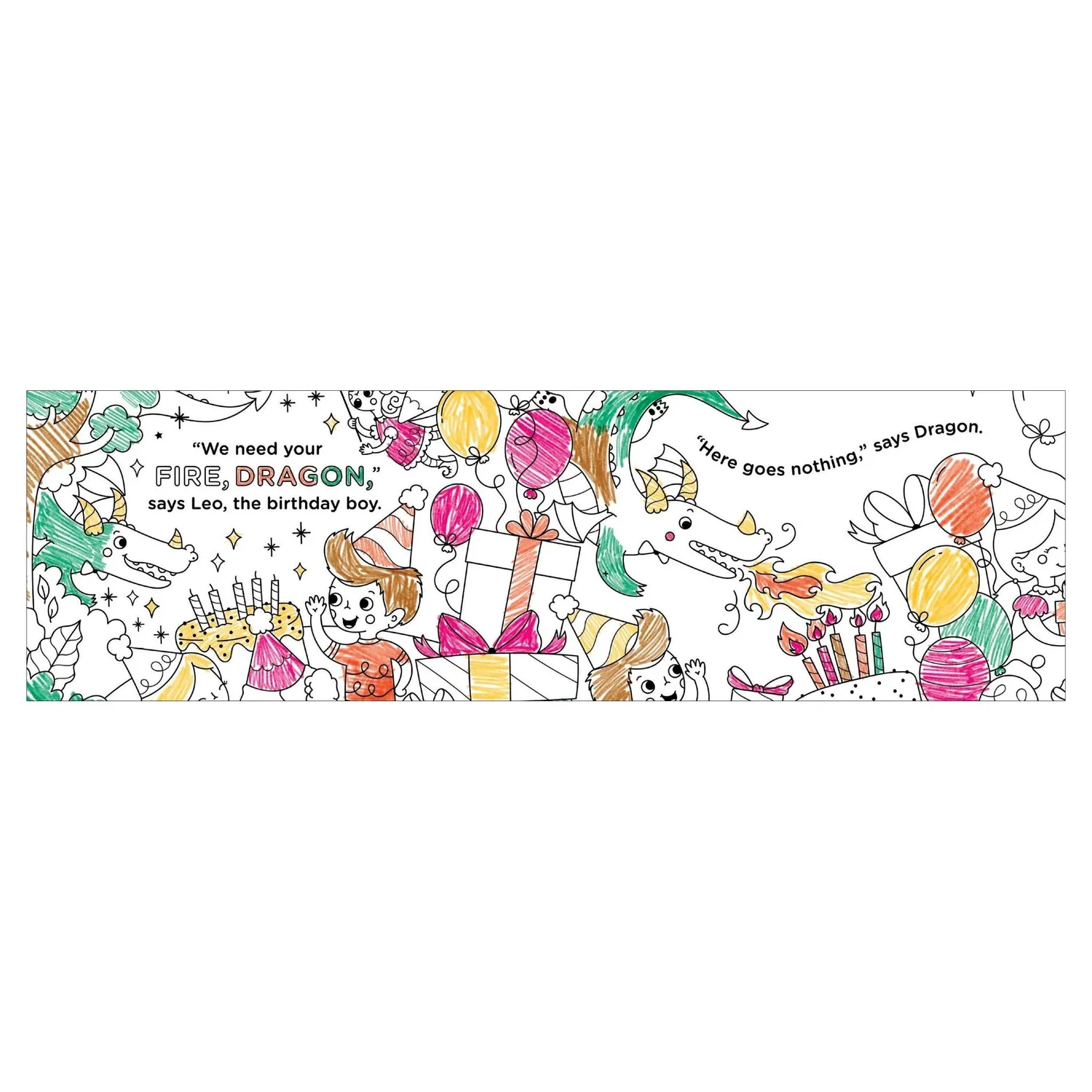 Mudpuppy Dragon Story Roll rola colorat 2,4 m creioane