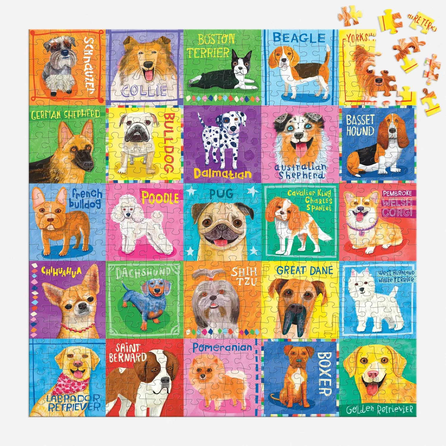 Mudpuppy Pawsome Portraits puzzle 500 piese 51x51 cm
