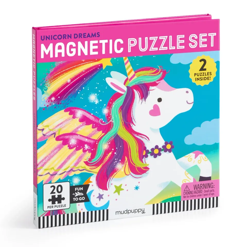 Mudpuppy Unicorn Dreams puzzle magnetic 2x20 piese