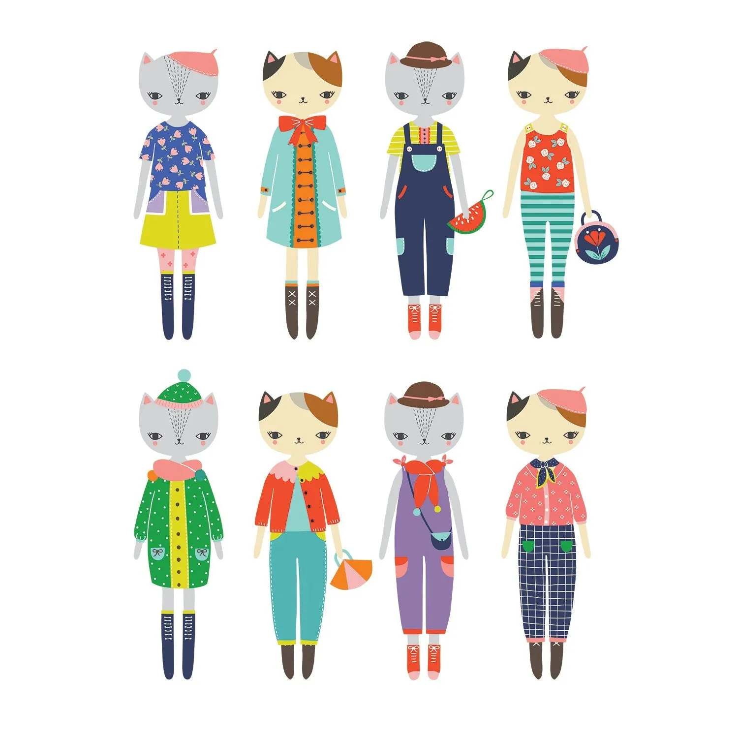 Mudpuppy Cat Fashion Magnetic Dress-up joc magnetic pisici