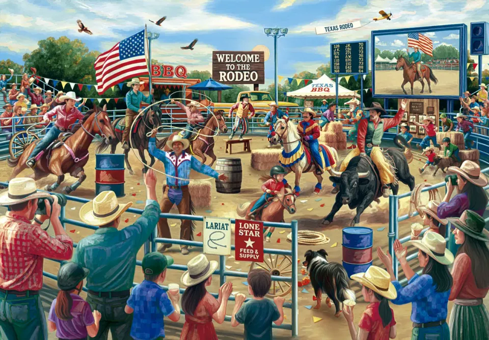 Mosaic Puzzles Riders of Texas puzzle lemn 500 piese cai