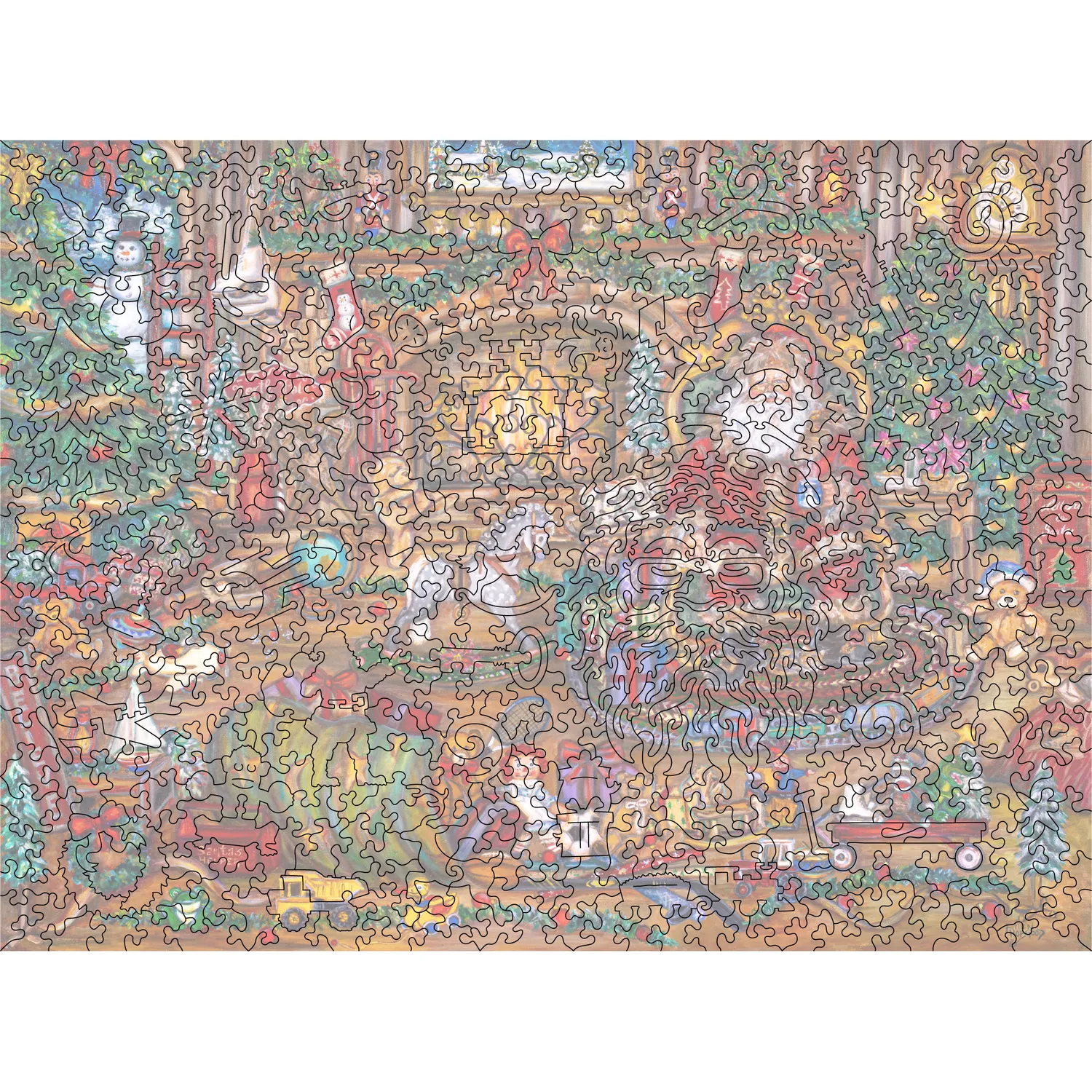 Hidden Piece Old Fashioned Christmas puzzle 526 piese