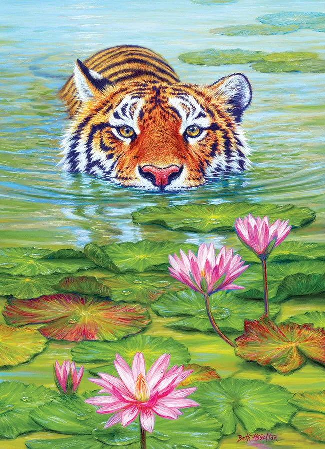 Cobble Hill Land of the Lotus puzzle 1000 piese tigru