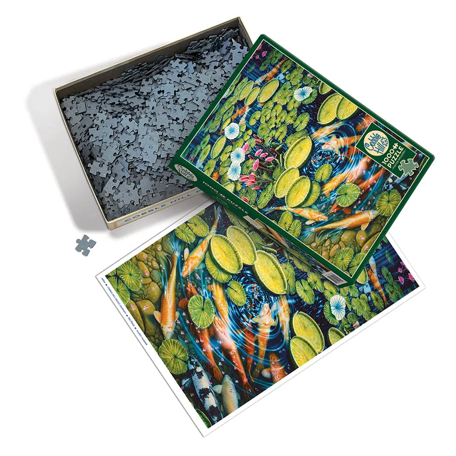 Cobble Hill Koi Pond puzzle 1000 piese crapi koi