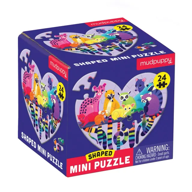 Mudpuppy Love in the Wild mini puzzle 24 piese inima