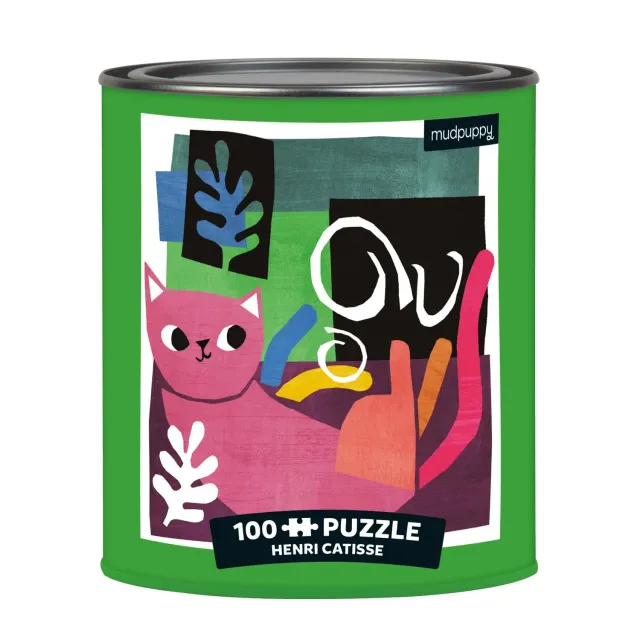 Mudpuppy Artsy Cats Henri Catisse puzzle 100 piese pisici