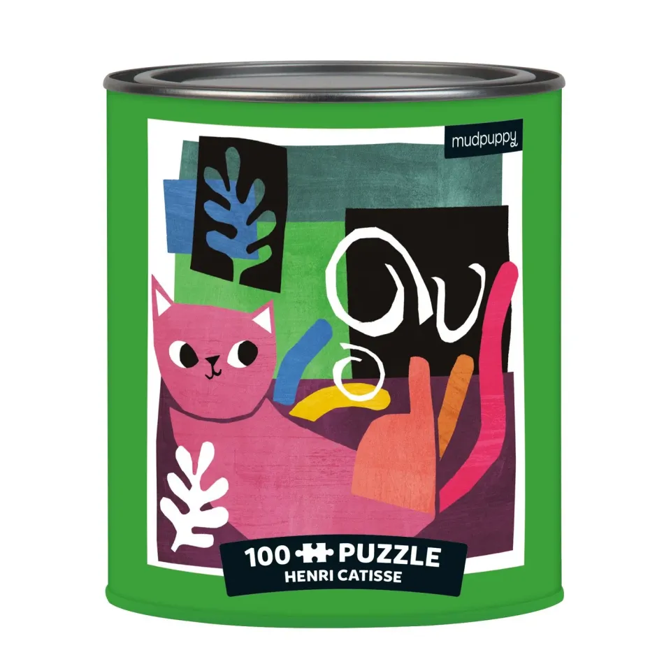 Mudpuppy Artsy Cats Henri Catisse puzzle 100 piese pisici