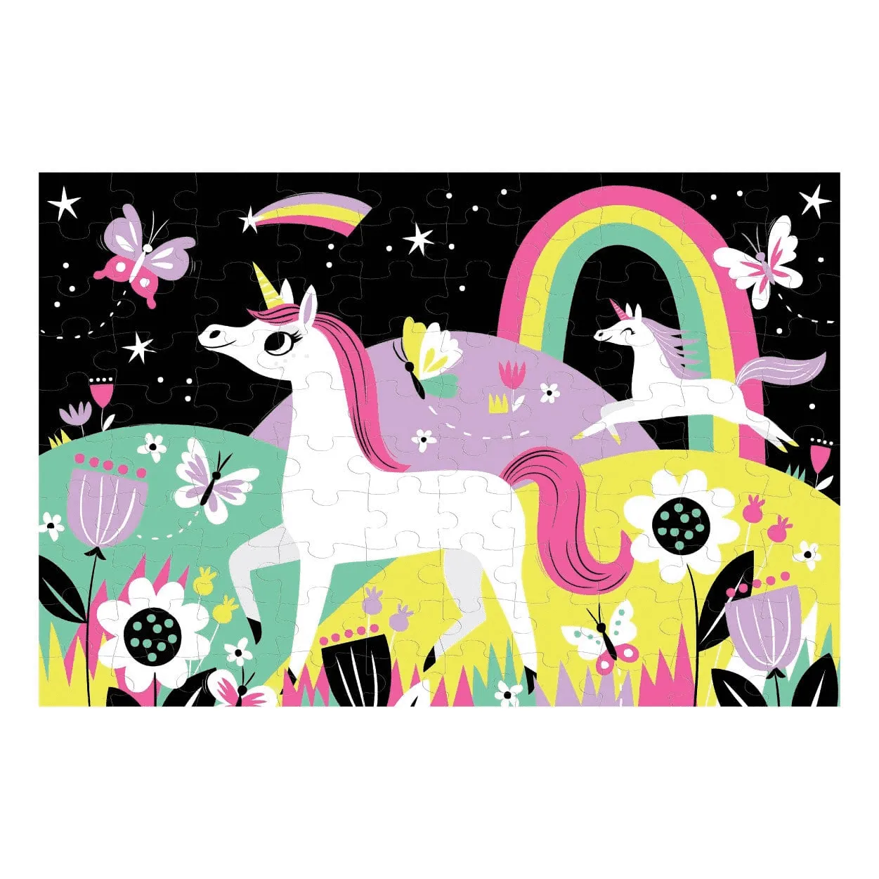 Mudpuppy Unicorn puzzle 100 piese fosforescent 46x30 cm