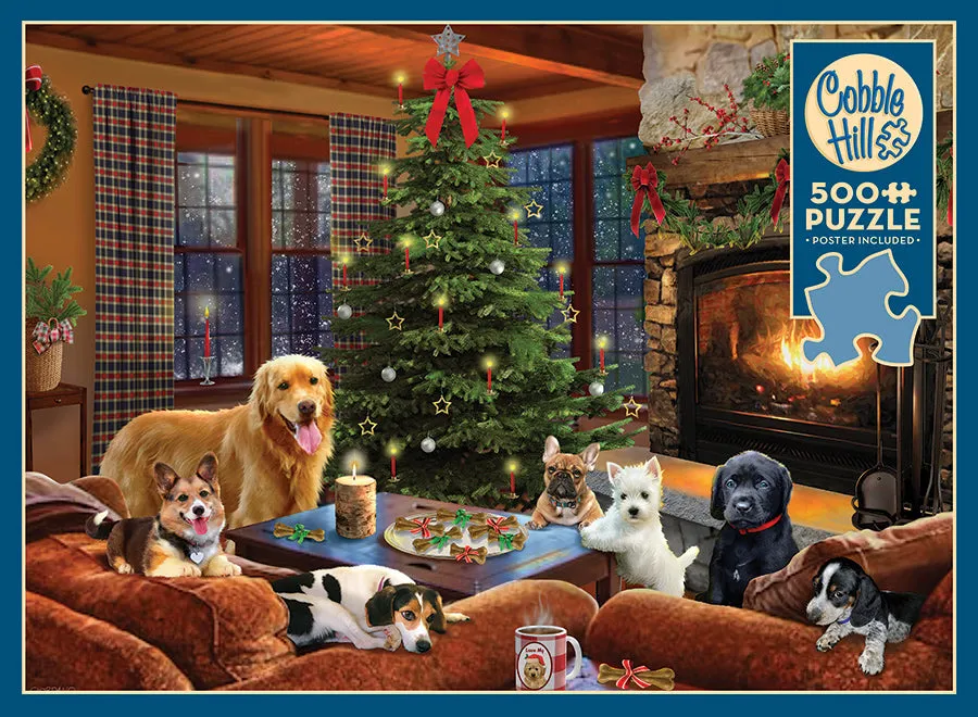 Cobble Hill Furry Festivities puzzle 500 piese Crăciun