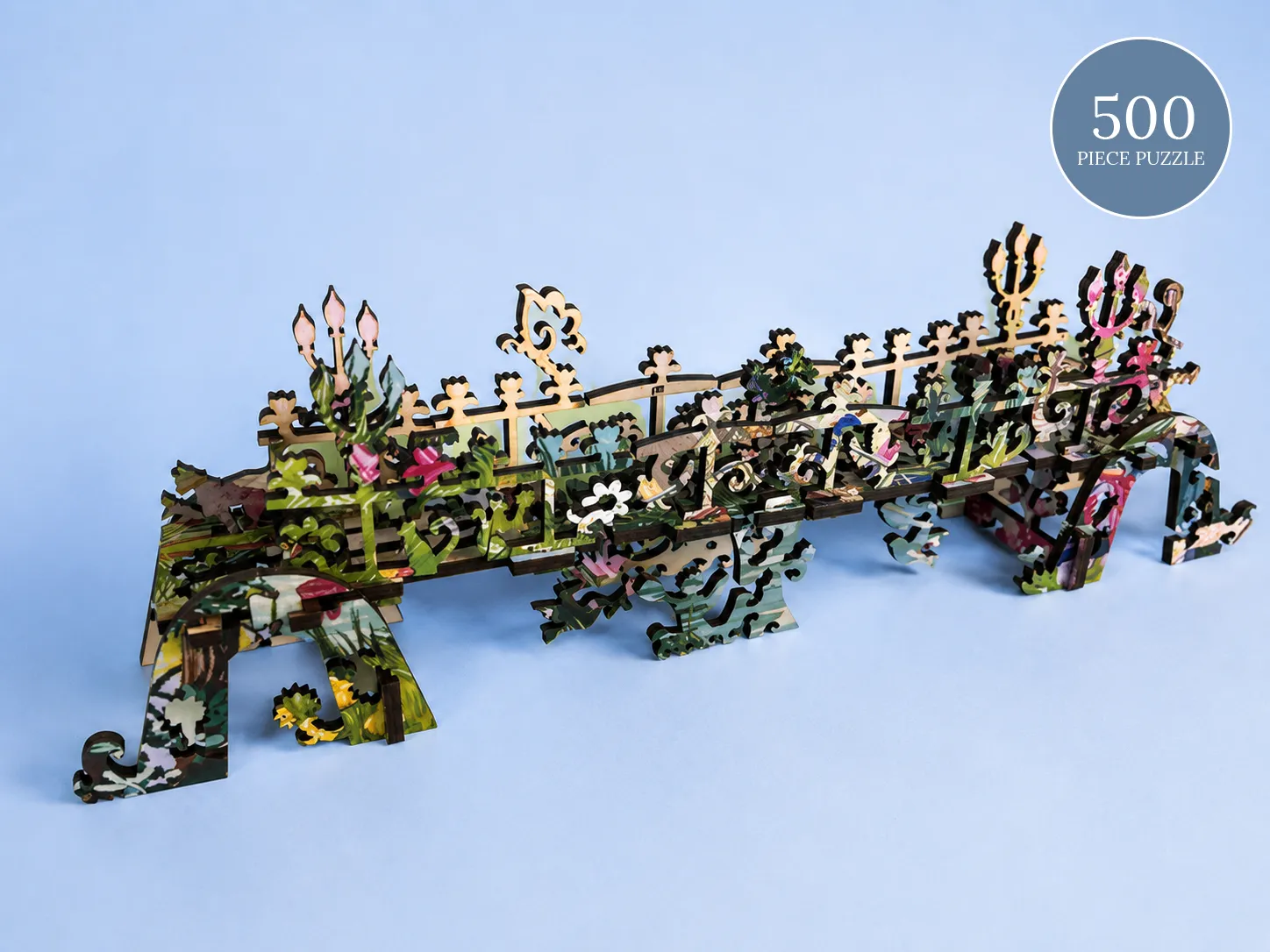 Mosaic Puzzles Summer by the Bridge puzzle lemn 500 piese 3D