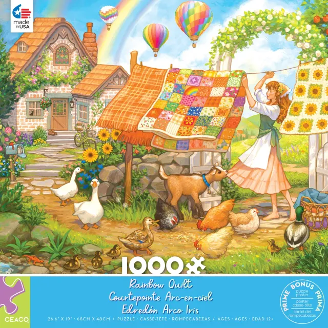 Ceaco Rainbow Quilt puzzle 1000 piese peisaj rural