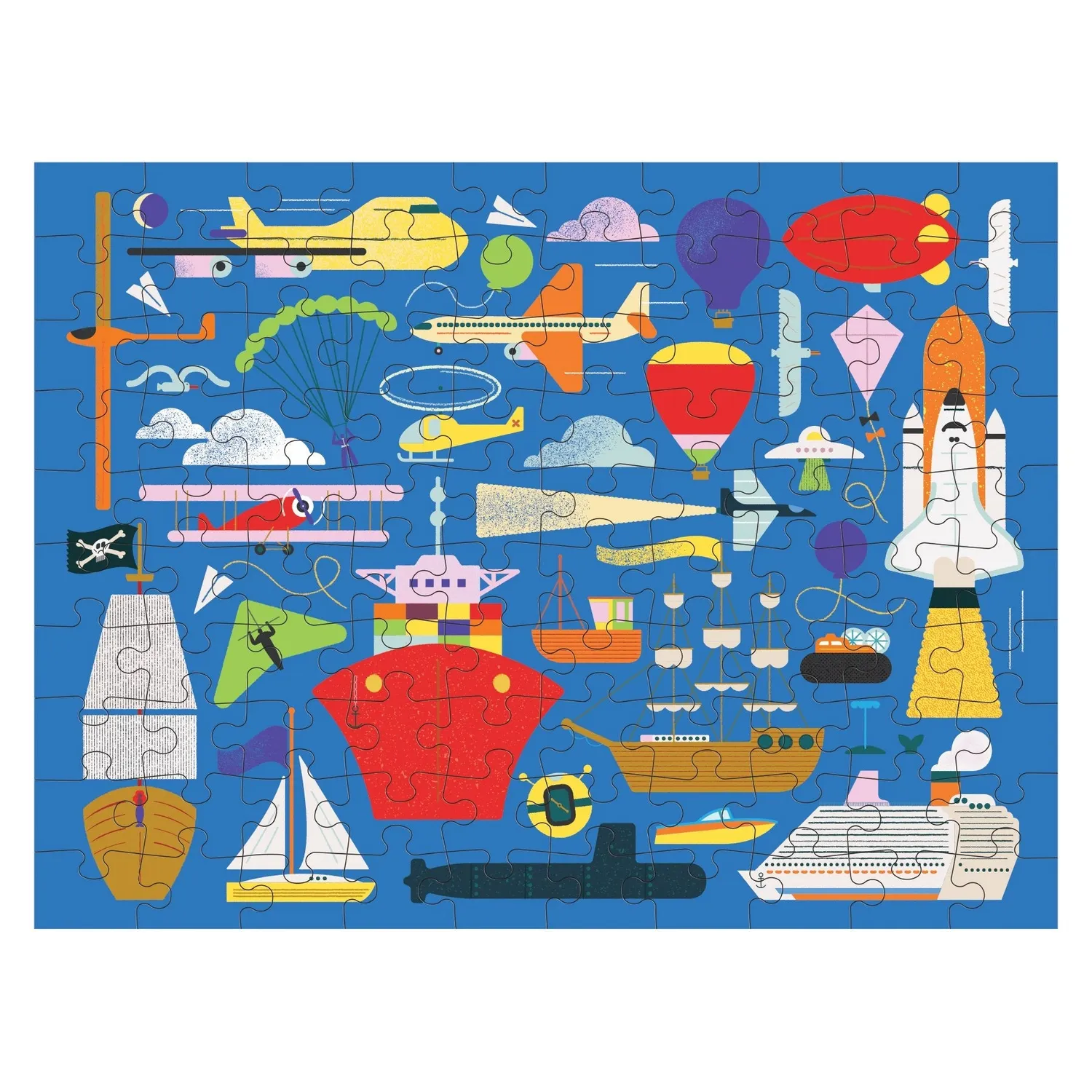 Mudpuppy On the Move puzzle 100 piese fata-verso