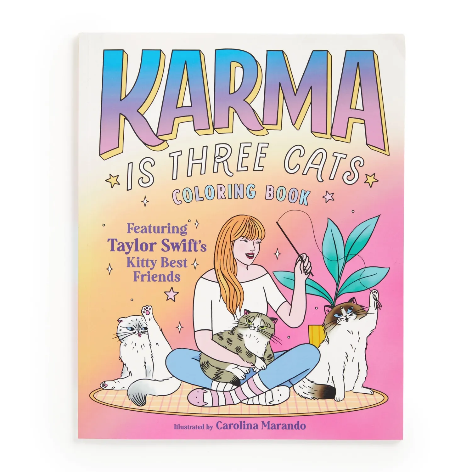 Mudpuppy Karma is Three Cats carte de colorat pisici