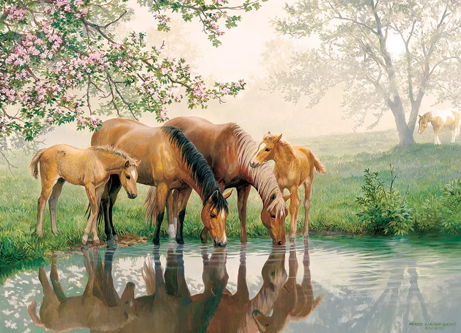 Cobble Hill Family Pieces Horse Family puzzle 350 piese cai