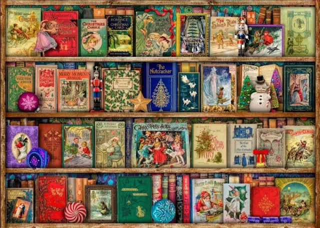 Mosaic Puzzles Christmas Library puzzle lemn 250 piese craciun