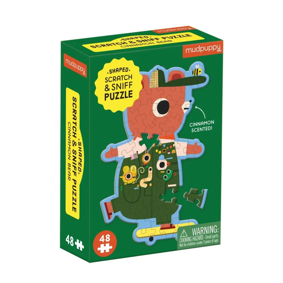 Mudpuppy Cinnamon Bear puzzle mini 48 piese parfumat