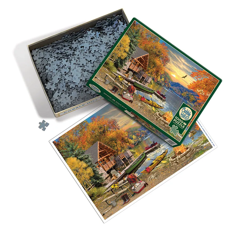 Cobble Hill Lakeside Retreat puzzle 1000 piese cabana lac