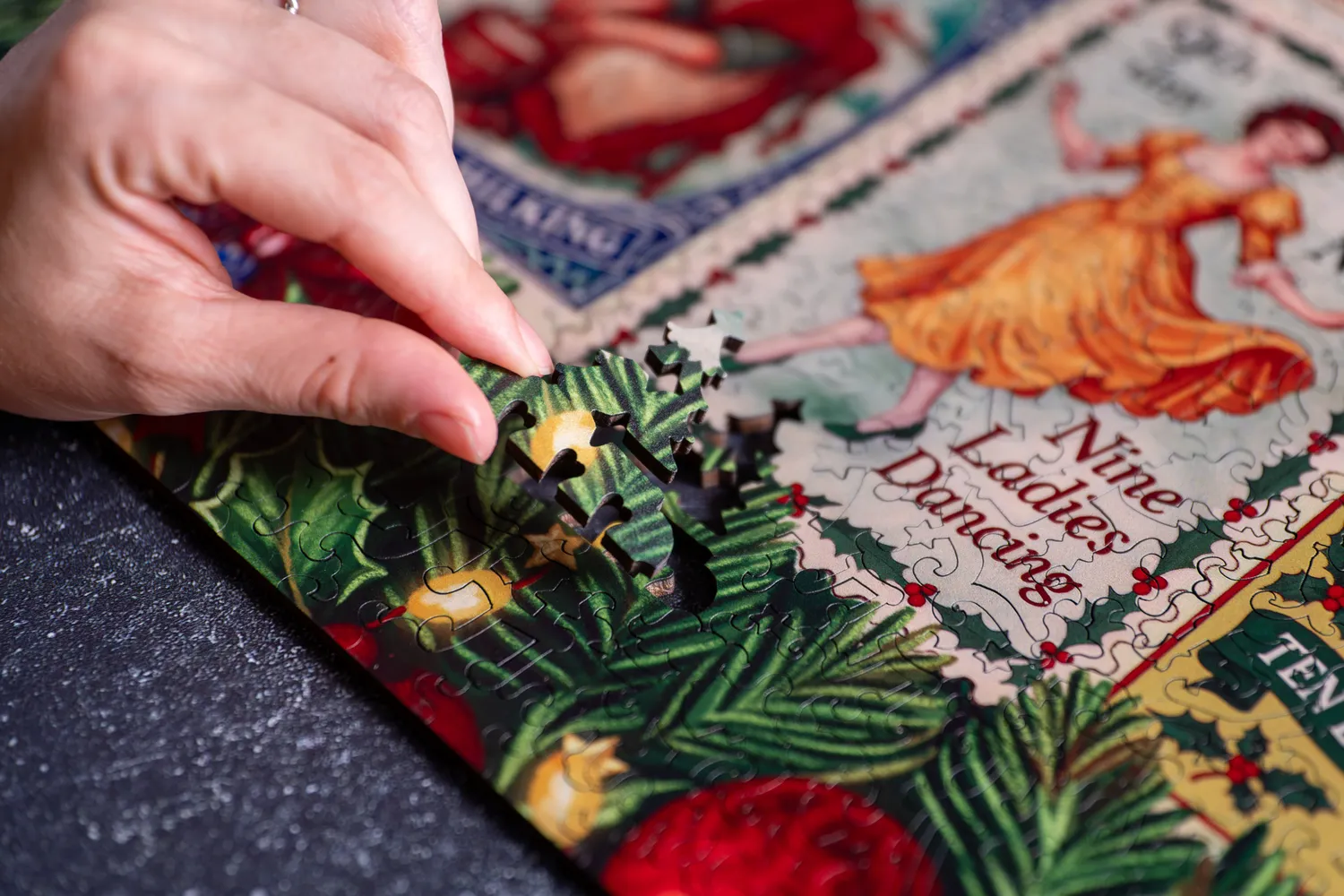 Mosaic Puzzles Twelve Days of Christmas puzzle lemn 500 piese