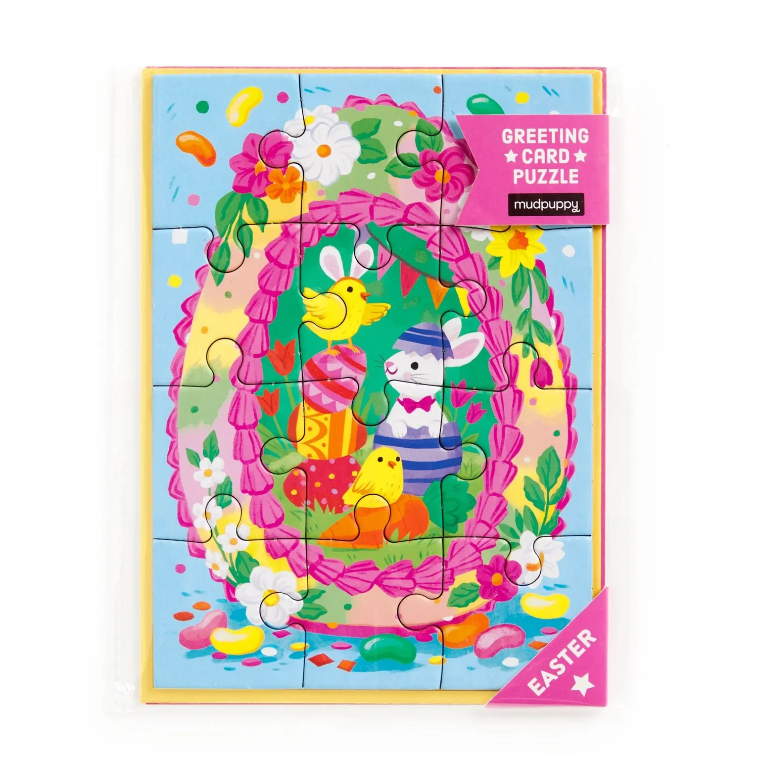 Mudpuppy Egg-cellent Easter felicitare puzzle 12 piese
