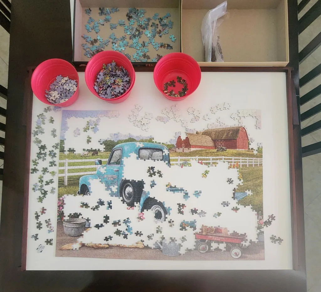 Cobble Hill Flower Truck puzzle 1000 piese flori