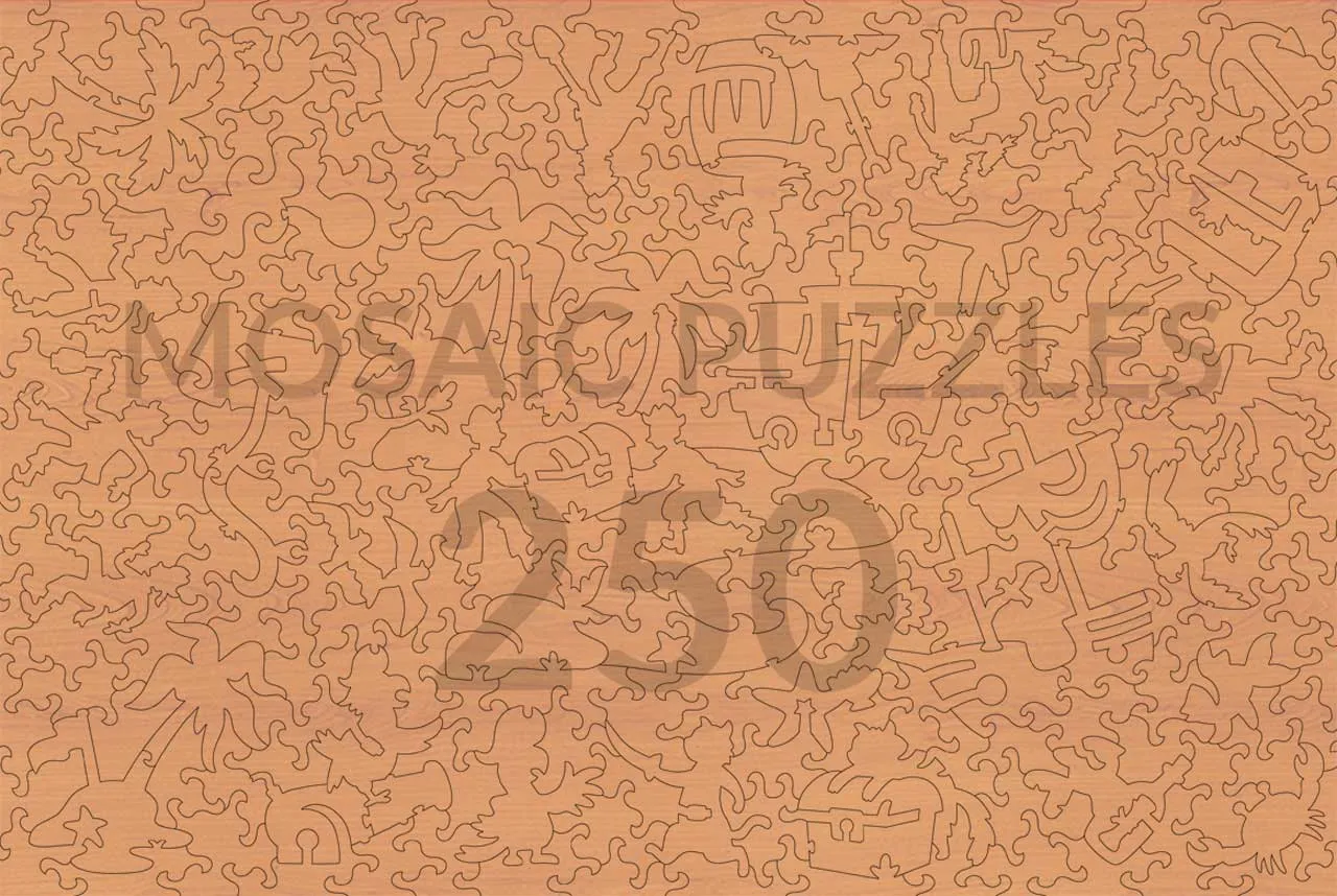 Mosaic Puzzles Curse Skull Island puzzle 50 piese copii pirati