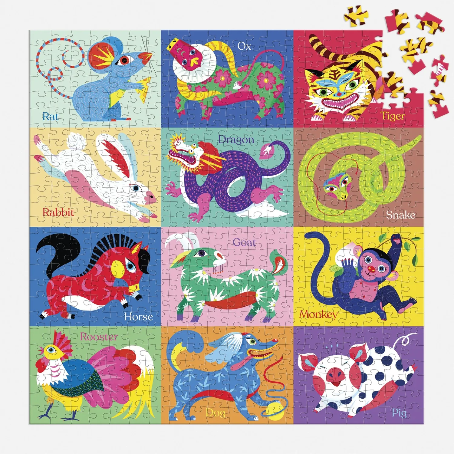 Mudpuppy Chinese Zodiac puzzle 500 piese 51x51 cm