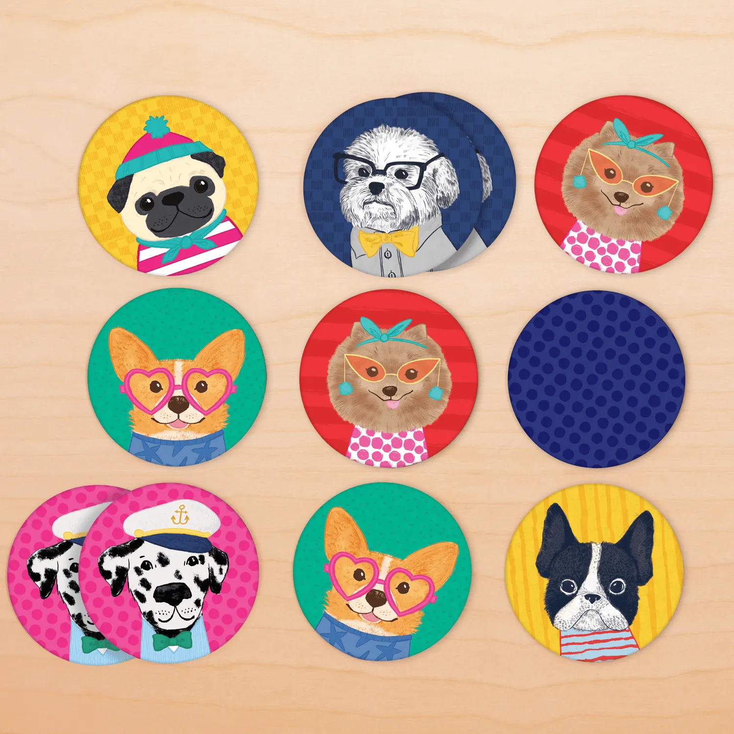 Mudpuppy Dog Portraits joc memorie 24 piese mini