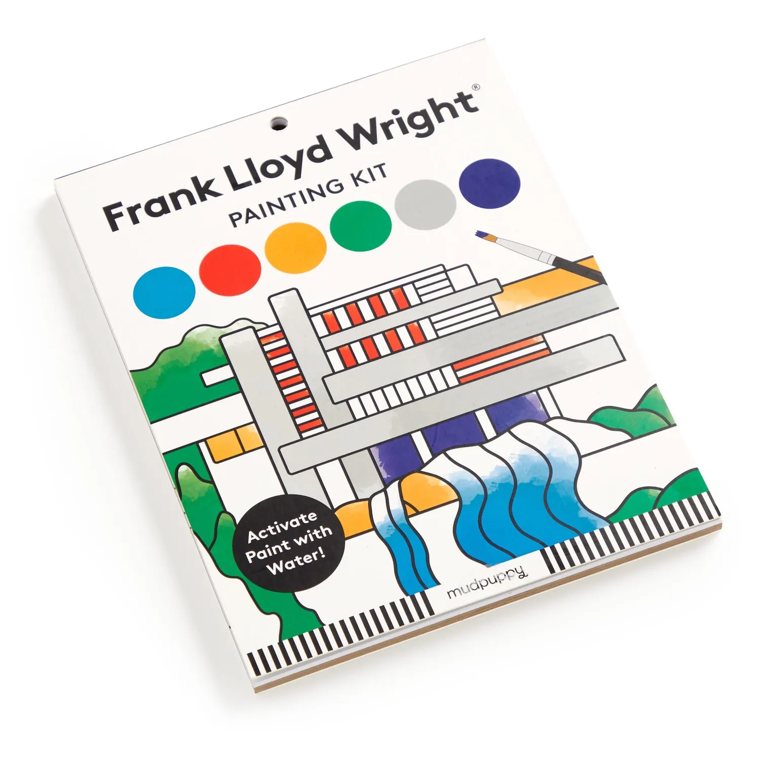 Mudpuppy Frank Lloyd Wright Painting Kit acuarele geometrice
