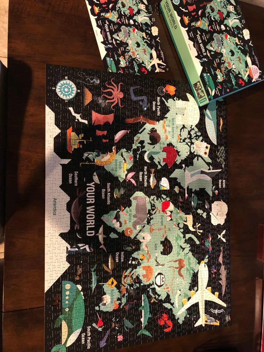 Mudpuppy Your World puzzle 1000 piese harta