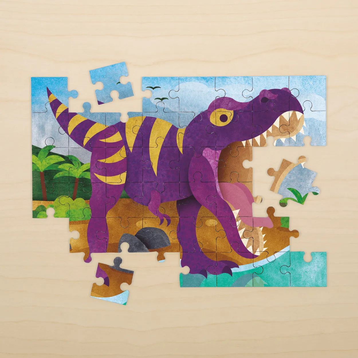 Mudpuppy Tyrannosaurus Rex mini puzzle 48 piese dinozaur