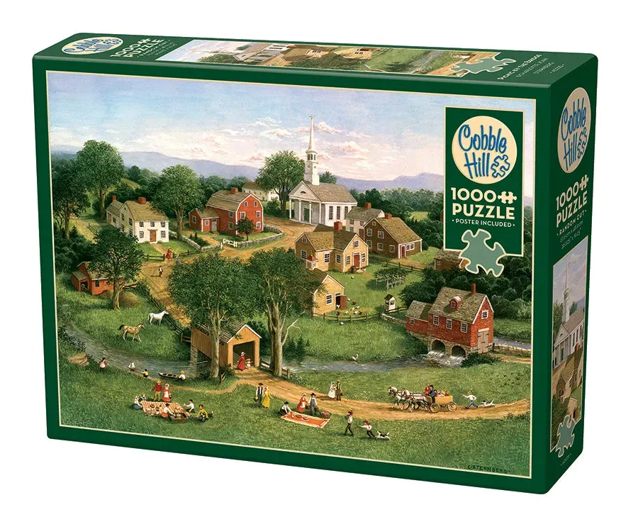 Cobble Hill Picnic by the Bridge puzzle 1000 piese rural