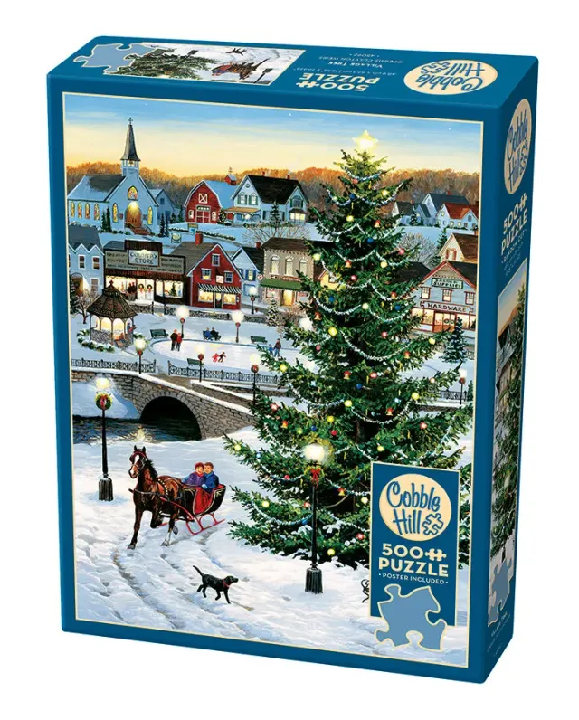 Cobble Hill Village Tree puzzle 500 piese iarnă