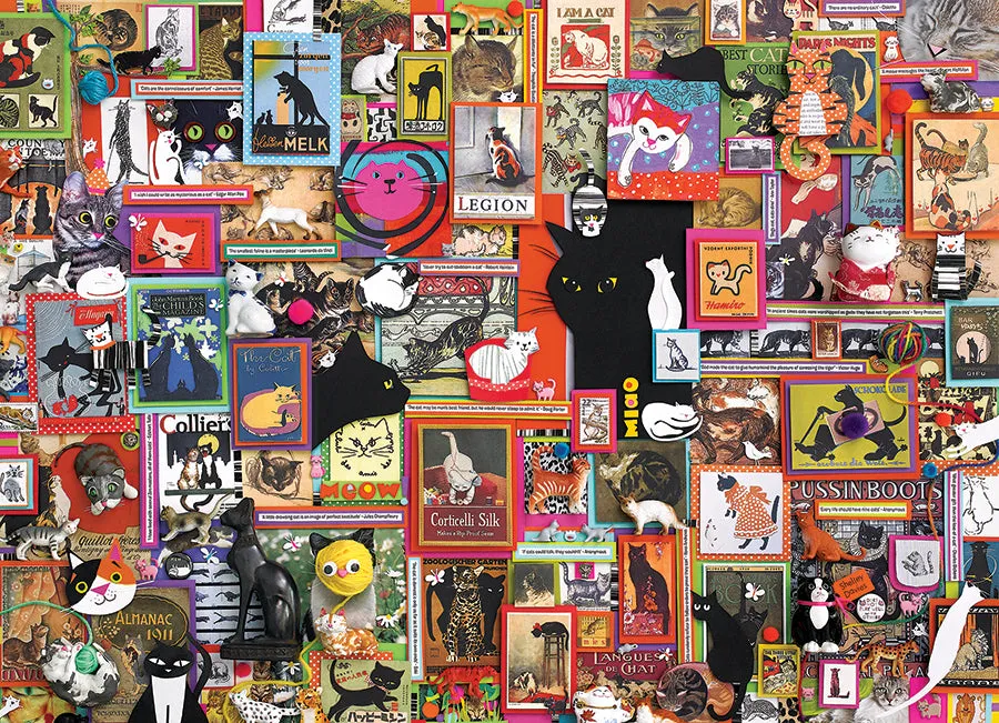 Cobble Hill Catsville puzzle 1000 piese colaj pisici