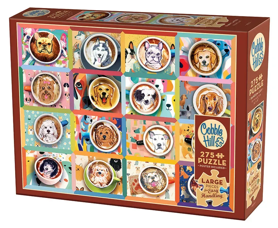 Cobble Hill Easy Handling Puppy Lattes puzzle 275 piese căței