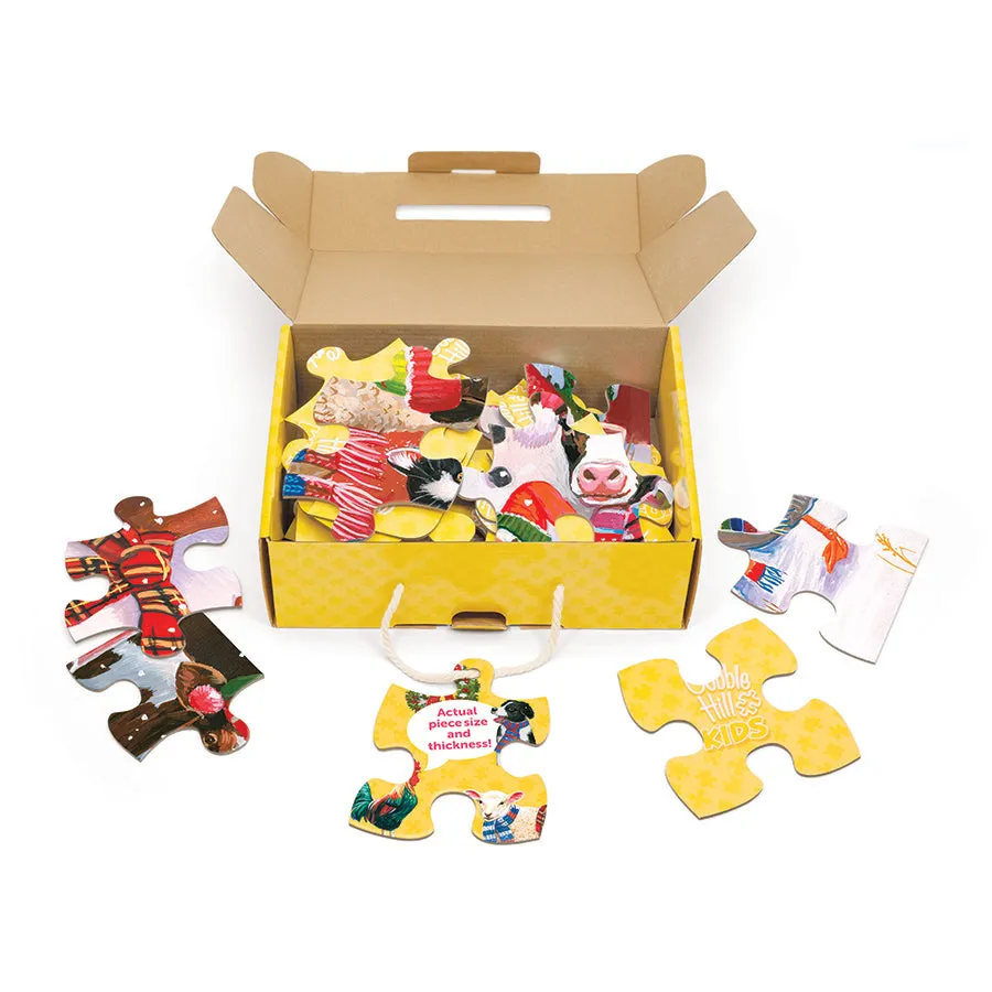 Cobble Hill Festive Farmyard puzzle podea 35 piese