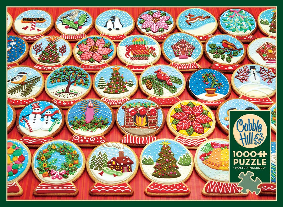 Cobble Hill Snow Globe Cookies puzzle 1000 piese Craciun