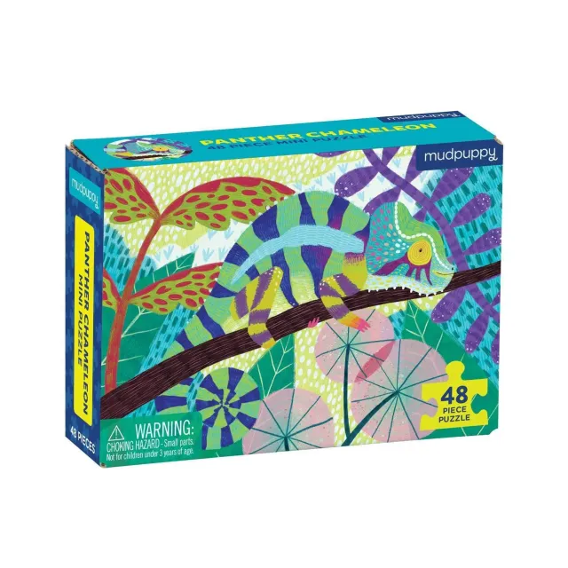 Mudpuppy Panther Chameleon mini puzzle 48 piese cameleon