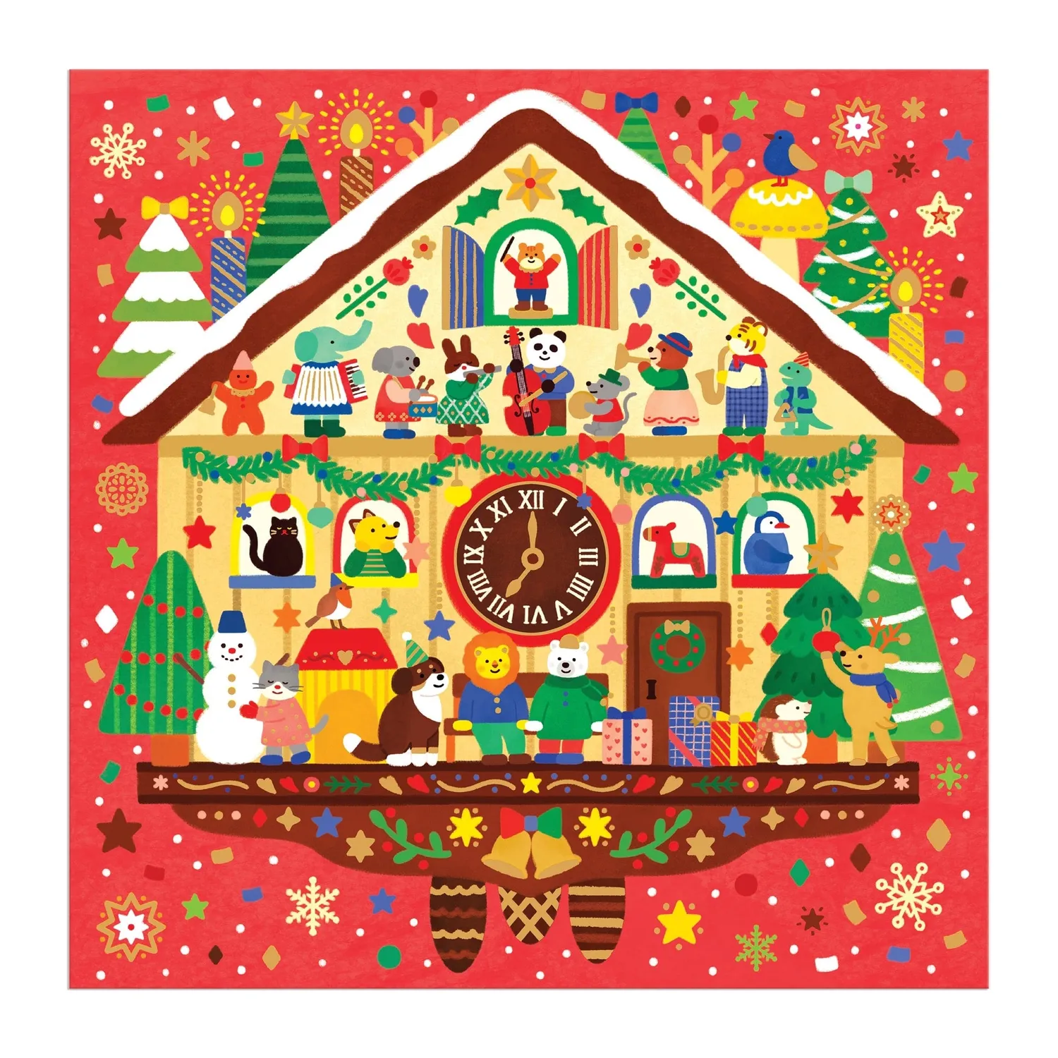 Mudpuppy Christmas Time puzzle 500 piese foil