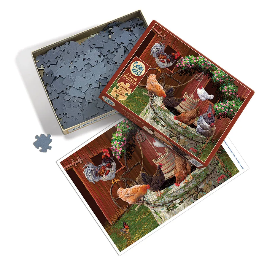 Cobble Hill The Chickens are Well puzzle 275 piese cu gaini