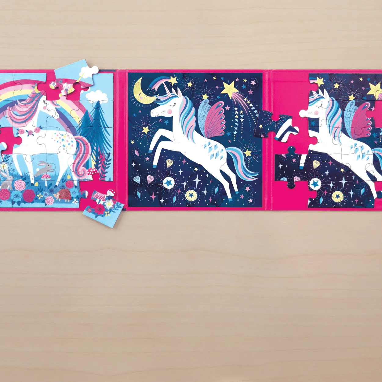 Mudpuppy Magical Unicorn puzzle magnetic 2x20 piese