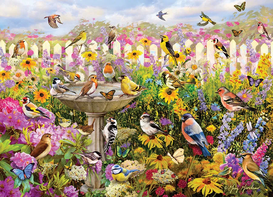 Cobble Hill Backyard Bird Bath puzzle 1000 piese pasari gradina