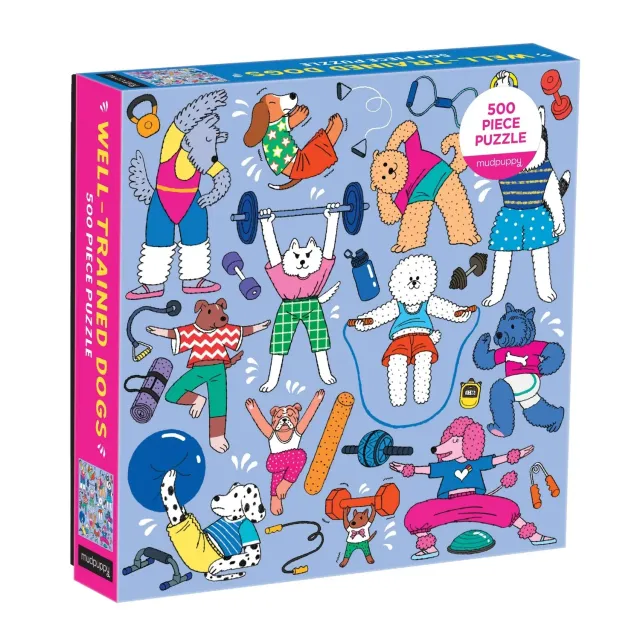 Mudpuppy Well-Trained Dogs puzzle 500 piese caini