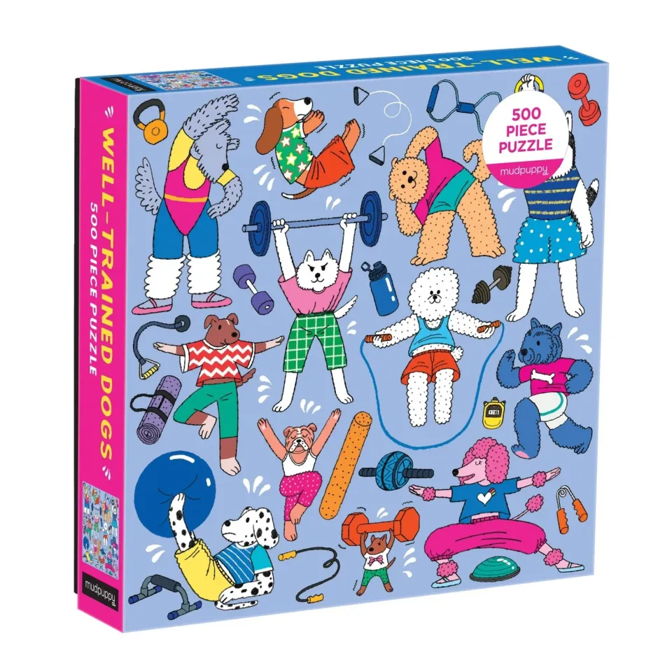 Mudpuppy Well-Trained Dogs puzzle 500 piese caini