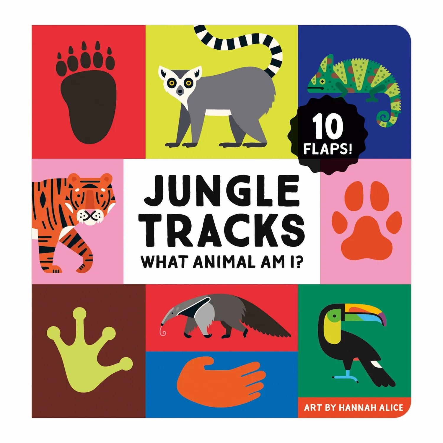 Mudpuppy Jungle Tracks carte cartonată cu clapete