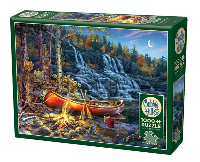 Cobble Hill Waterfall Camp puzzle 1000 piese camping