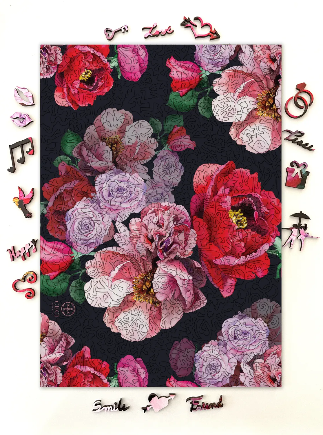 Mosaic Puzzles Ceci New York Harley Bouquet puzzle lemn 500 piese floral