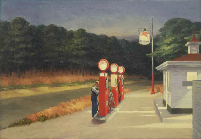 Mosaic Puzzles Gas by Edward Hopper puzzle lemn 500 piese noapte